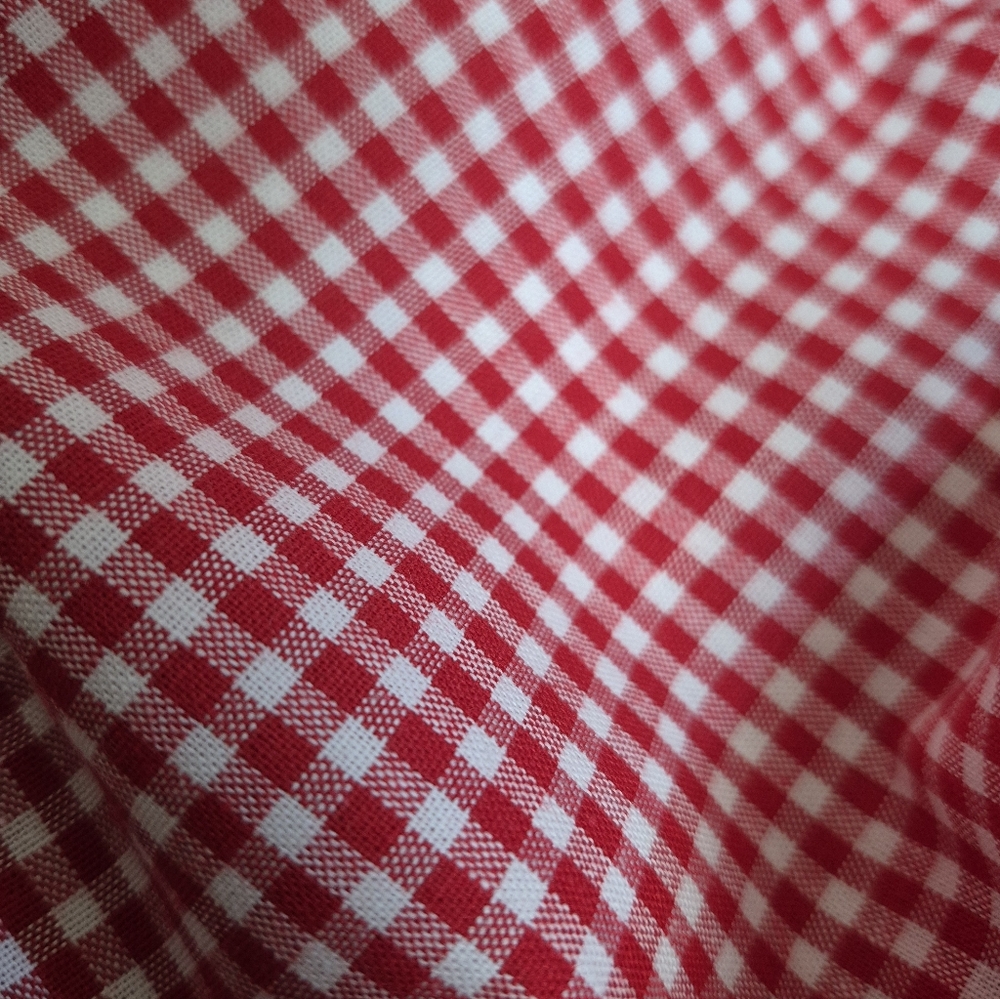 Red and White Checkered Fabric